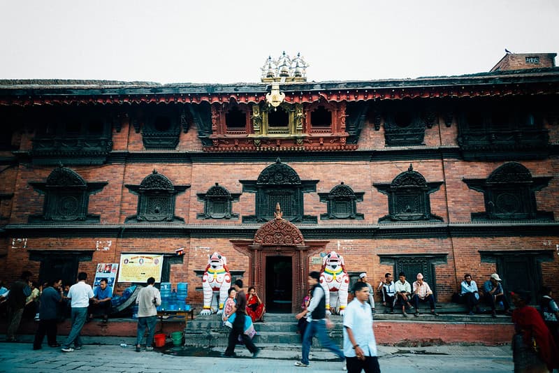 Panoramic view of Kathmandu Durbar Square temples