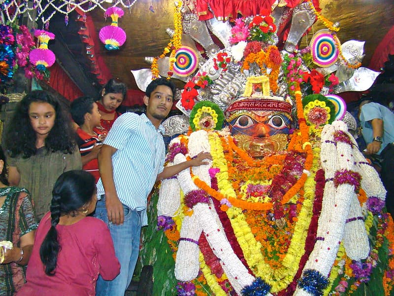 Chariot procession during Indra Jatra festival