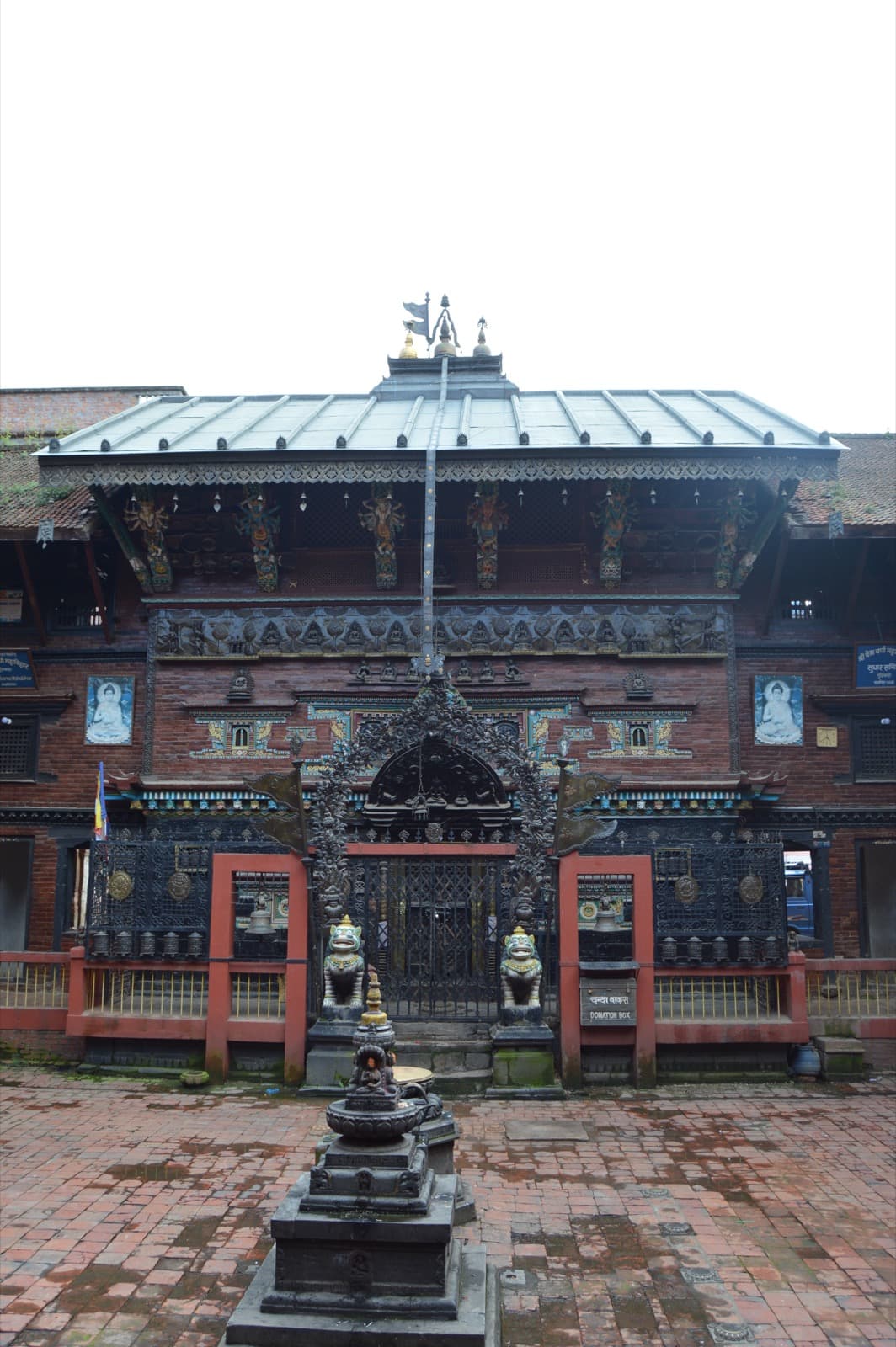 Entrance to Shree Baisha Barna Mahabihar (Guji Bahal) in Patan, Nepal
