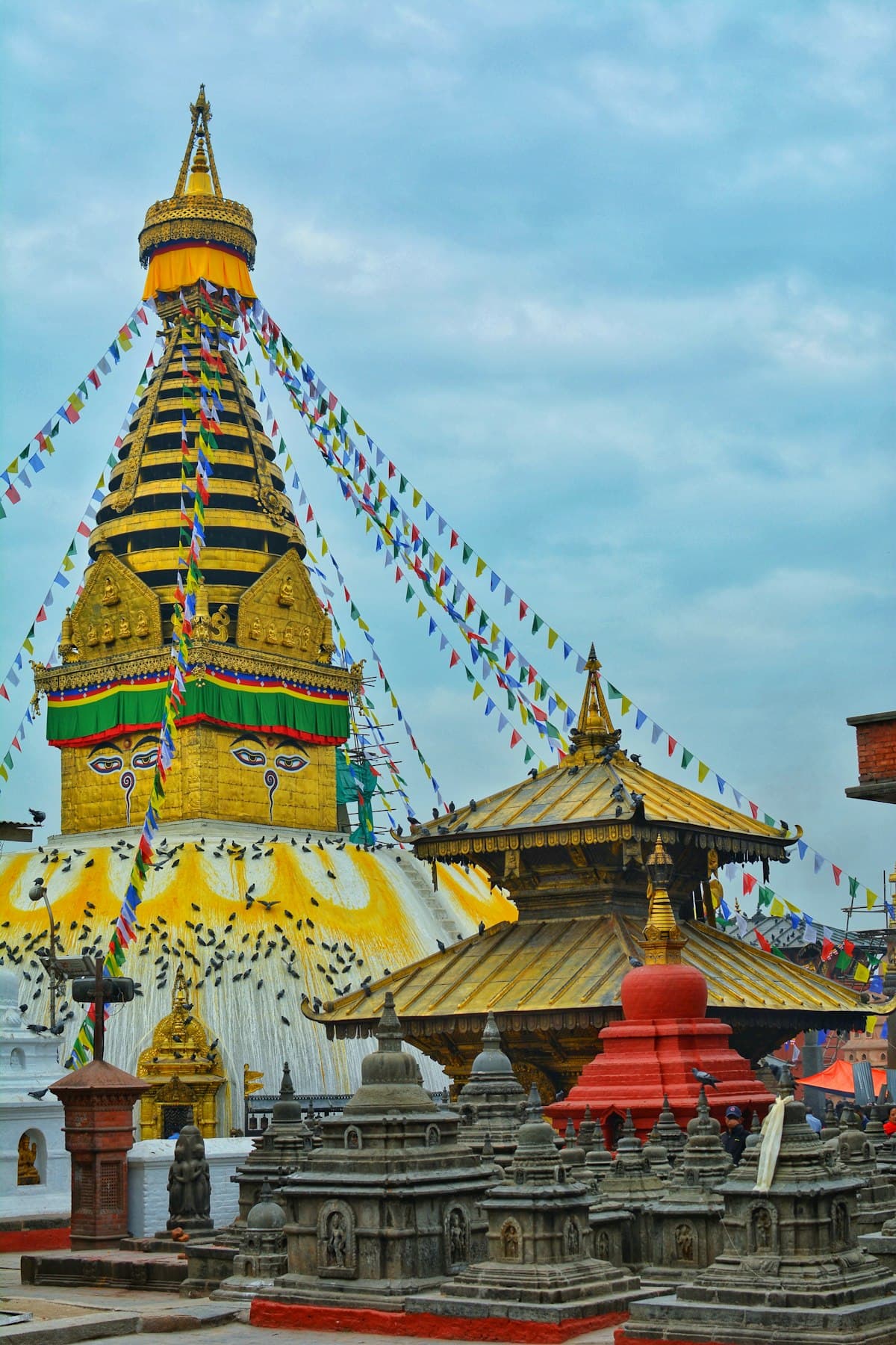 Colorful temple miniatures at Swayambhunath