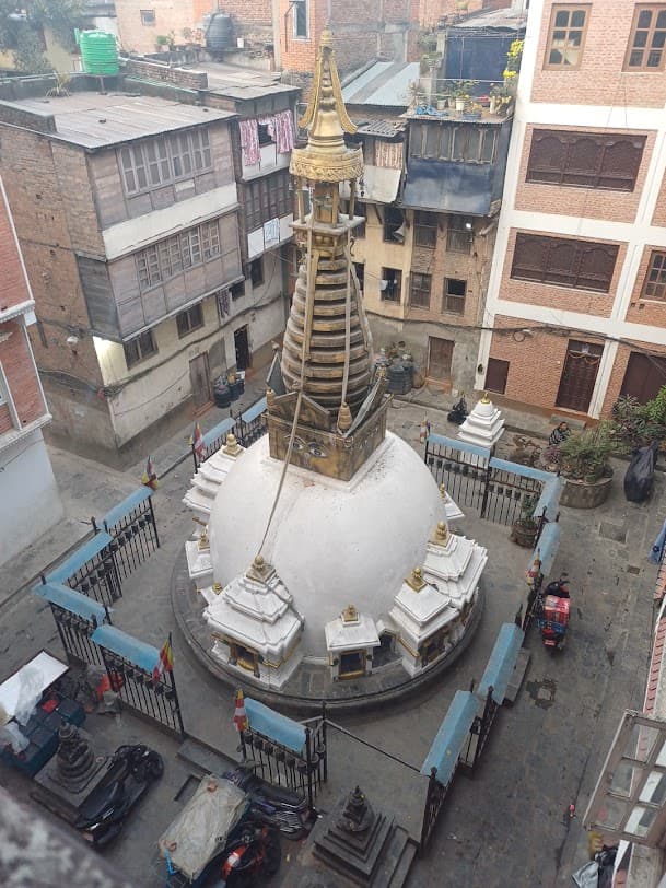 Courtyard panorama of Tukan Bahal (Ratnakara Mahabihar) in Hyumat, Kathmandu