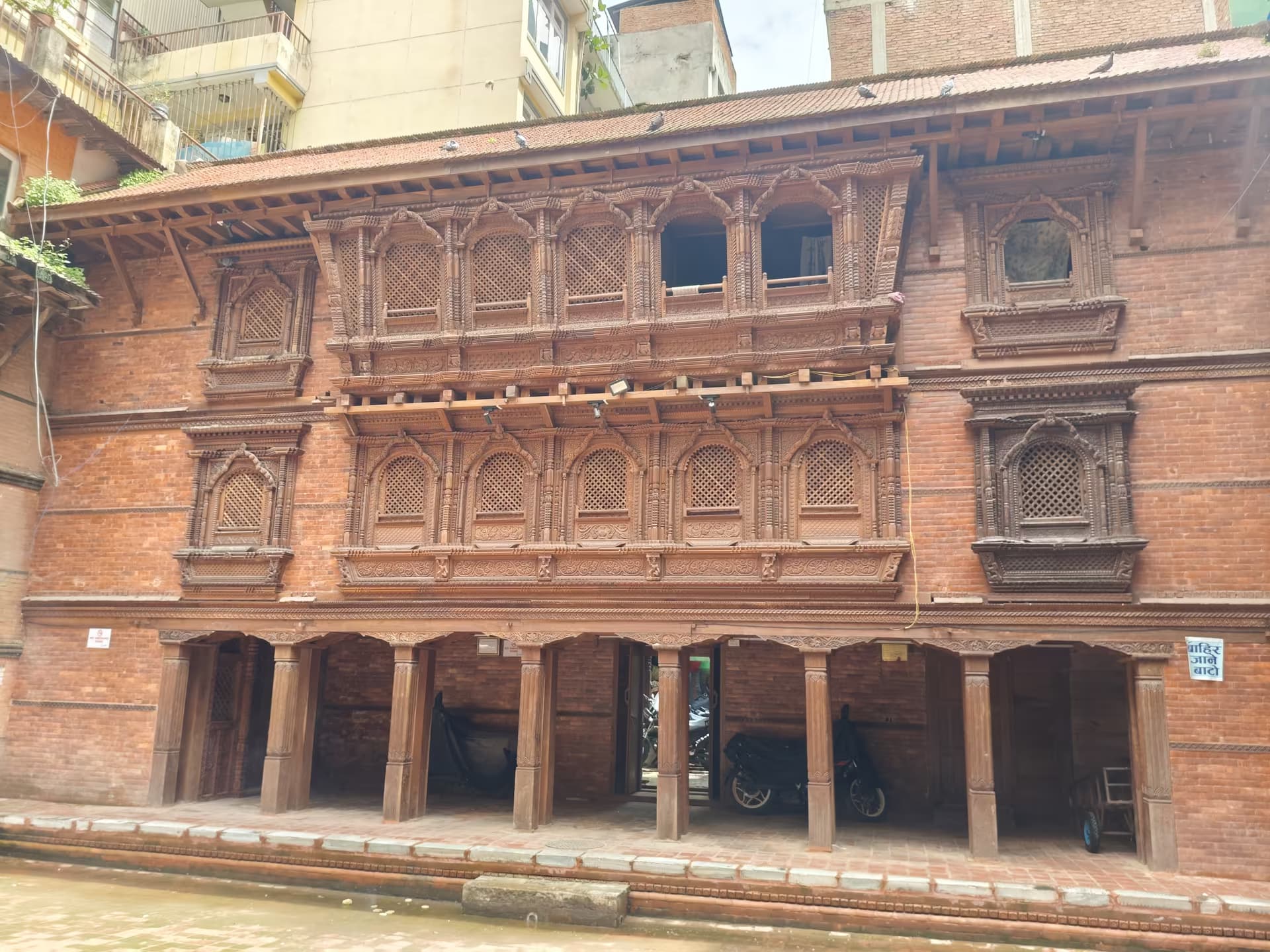 Carved detail at Mu Bahal (Mulashree Mahavihar), reckoned the most artistic of Kathmandu's eighteen bahals