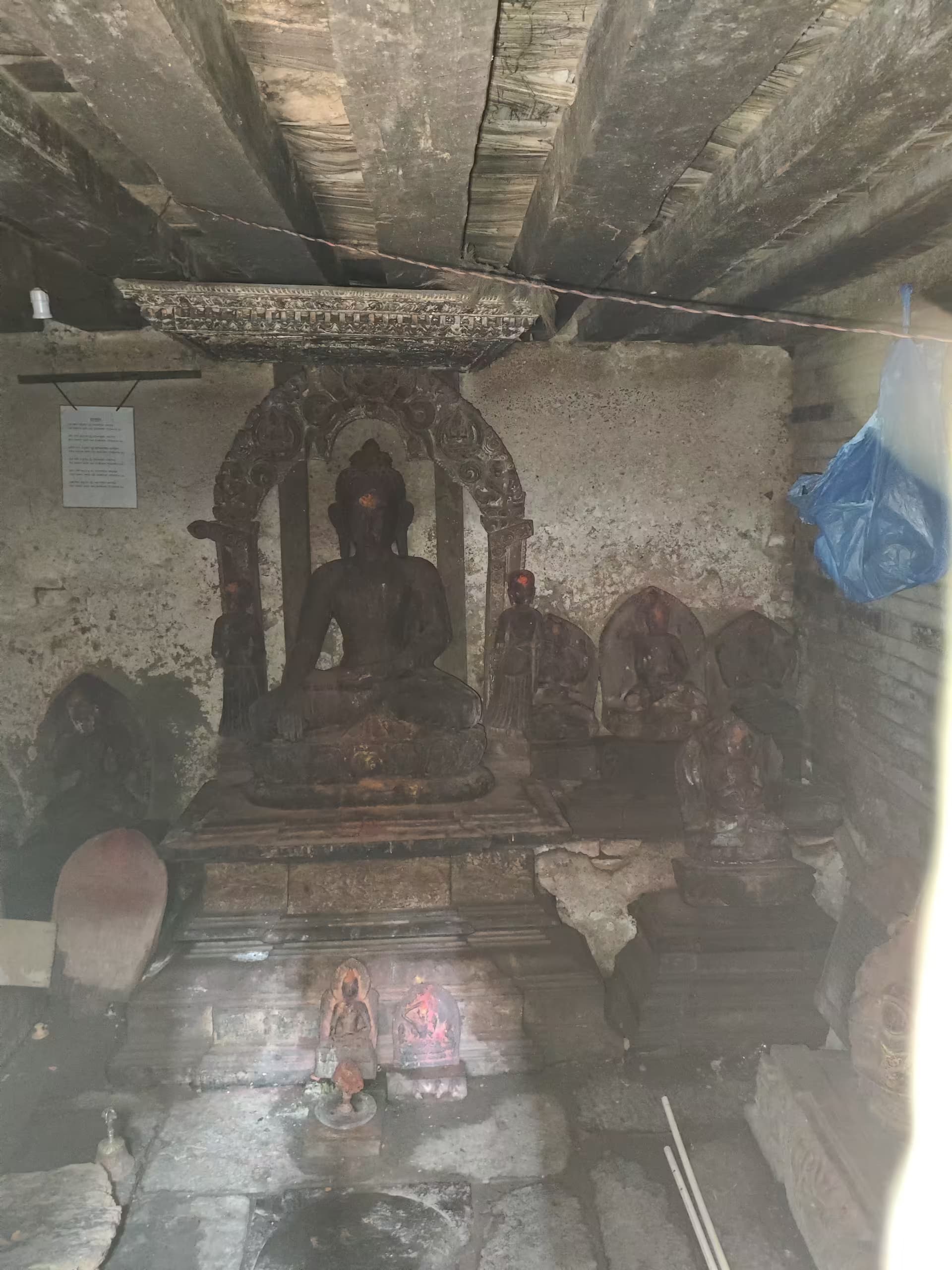 Chaitya and shrines within Mu Bahal (Mulashree Mahavihar), Watu Tole, Kathmandu