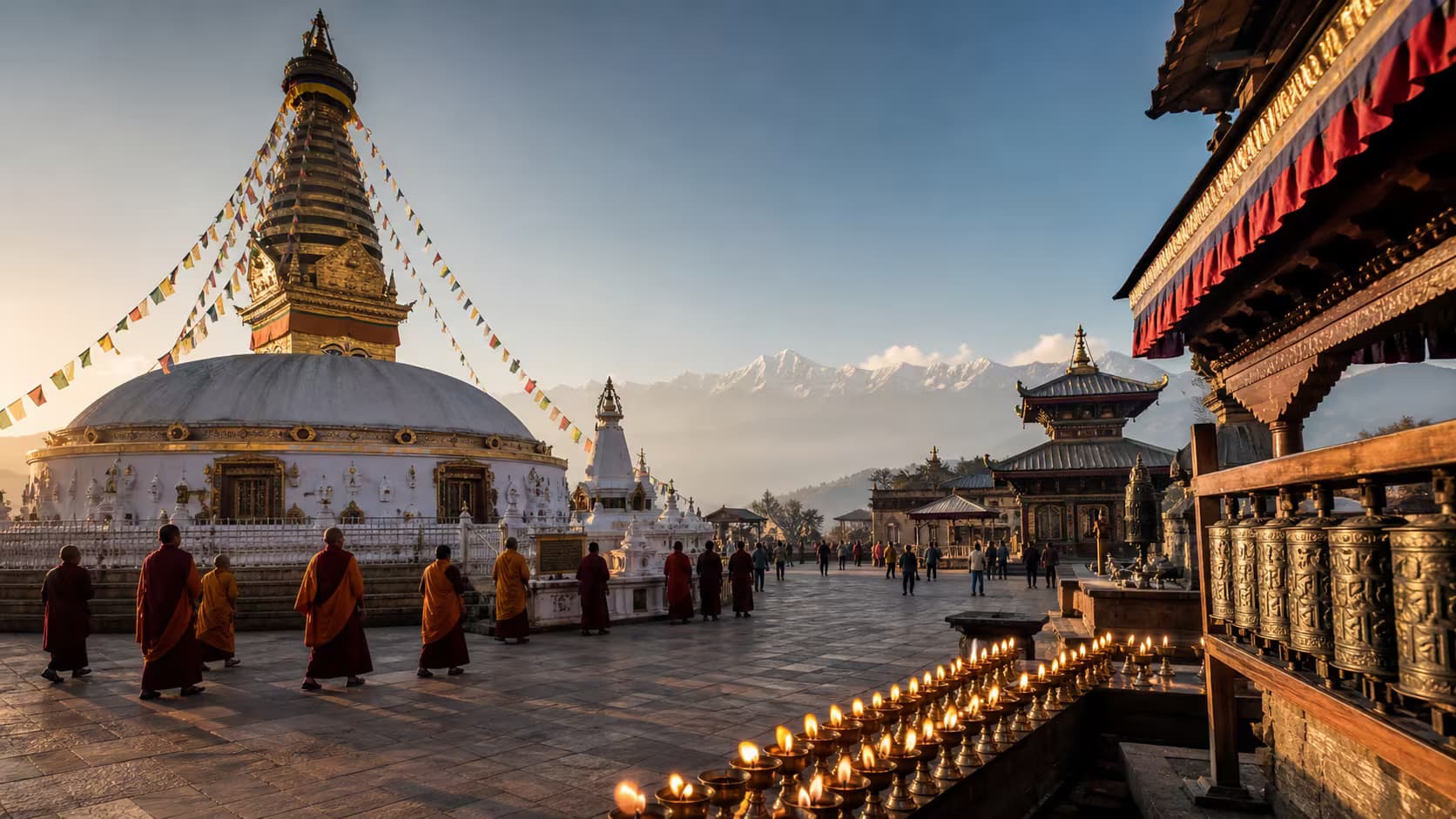 Buddhist Pilgrimage in Nepal: Lumbini, Boudhanath, Swayambhunath & Monasteries